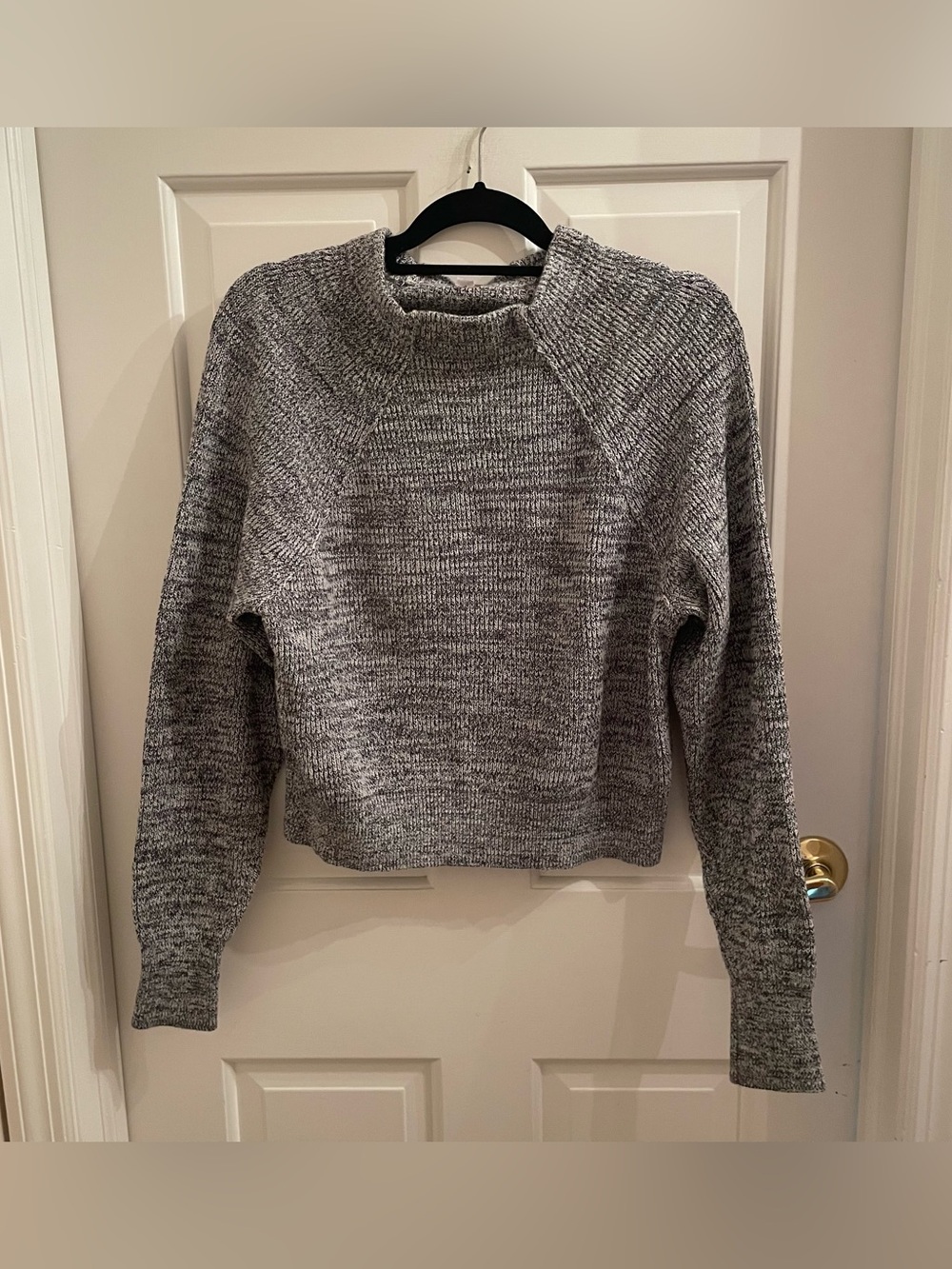 Free People Grey Marled Turtleneck Sweater